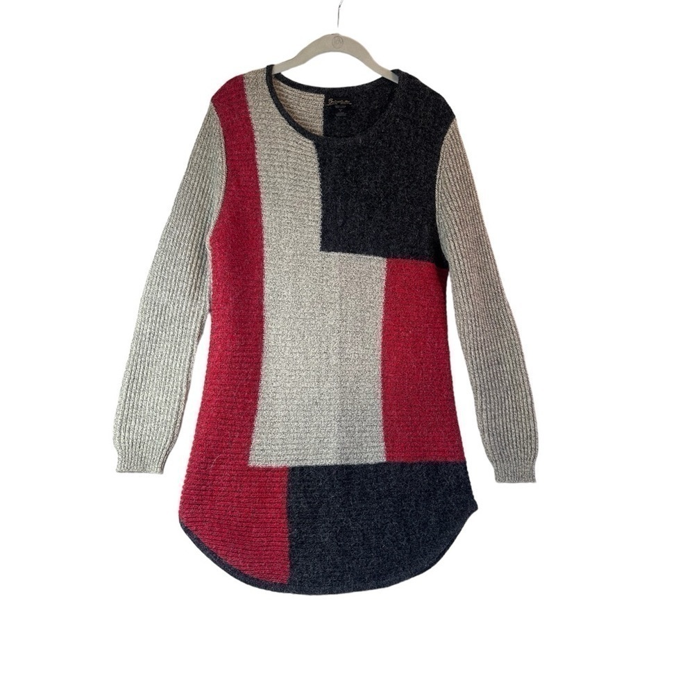 Baciano by bacci tunic super soft sweater scoop neckline and scooped hem SZ M